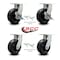 Service Caster 8 Inch Extra Heavy Duty Phenolic Wheel Caster Swivel Locks 2 Brakes SCC, 4PK SCC-KP92S830-PHR-SLB-BSL-2-BSL-2 - alternate 4